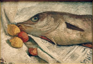 Stilleben med hyse av Paula Modersohn Becker