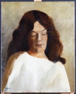 Ung kvinne med håret ned, ca. 1897 av Paula Modersohn Becker