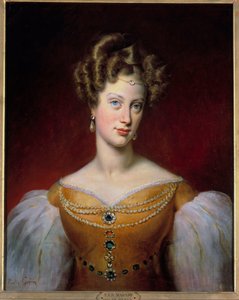 Portrett av Marie Caroline, prinsesse av Bourbon - Sicilia og hertuginne av Berry (1798-1870) Maleri av Paulin Guerin (1783-1855) 1819 Søn. 0,69x0,54 m
