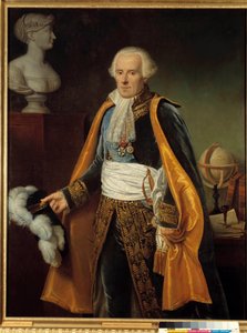 Portrett av Pierre Simon, Marquis de Laplace (La Place) (1745-1827) Astronommaleri av Paulin Guerin (1783-1855) 1800-tallets søn. 1,46 x 1,13 m av Paulin Jean Baptiste Guerin