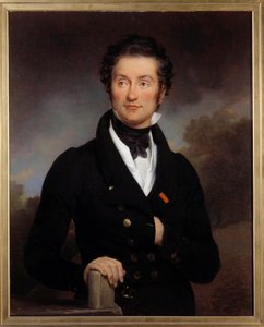 Portrett av forfatteren Charles Nodier (1780-1844) Han holdt en litterær salong der de store romantiske kunstnerne (Hugo, Lamartine, Vigny...) Maleri av Paulin Guerin (1783-1855) 1800-tallet. Paris, biblioteket til Arsenal. av Paulin Jean Baptiste Guerin