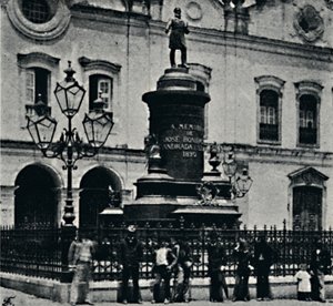 Jose Bonifacio-statuen. Largo de S. Francesco, 1895