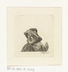 Gammel mann med fiskerhatt