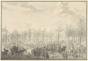 Prins William Vs ankomst til Haag 10. november 1762 av Paulus Constantijn la Fargue (possibly)
