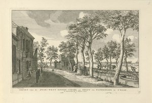Utsikt over den sørvestlige Binnensingel (Zuidwal) i Haag Utsikt over Zuid-West Binnen Cingel på Delft og Wateringen i Haag (tittel på objekt) Åtte ansikter i Haag (serietittel)