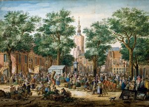 Det store grønne markedet i Haag, 1769
