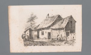 Utsikt over en gate med hus Prinsipper for landskap (serietittel) Principles de paysages (serietittel) av Paulus Lauters