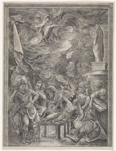 Saint Laurentius martyrium av Paulus Mondekens