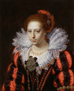 Portrett av en ung dame av Paulus Moreelse
