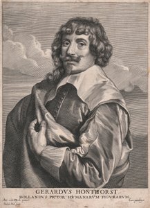 Gerardus Honthorst, nederlandsk maler av menneskelige figurer av Paulus Pontius