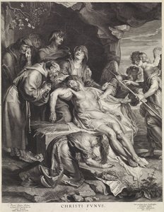 Graflegging van Christus Christi Fvnvs (tittel på objekt) av Paulus Pontius