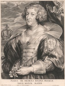 Marie de Medicis, dronning av Frankrike, mor til de tre konger av Paulus Pontius