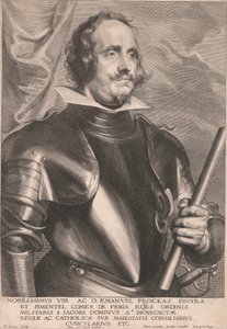 Den mest edle mannen og D. Emanuel Frockas Finyra og Pimentel, greve av Feria Eqes av St. James Military Order, Lord Sæ. Hans Majestets kongelige og katolske rådmann Chamberlain Etc. av Paulus Pontius
