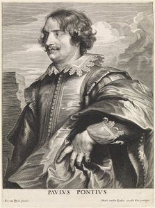 Portrett av gravøren Paulus Pontius av Paulus Pontius