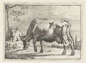 beitende ku Bullen-heftet (serietittel) av Paulus Potter