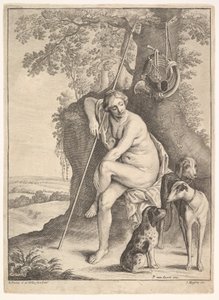 Sittende figur av Diana jegerinnen, 1625-77. av Paulus Potter