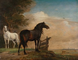 To hester i en eng nær en port To hester nær en port i en eng av Paulus Potter
