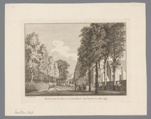 Utsikt over Doelen i Amersfoort Schutters Doelen i Amersfoort fra innsiden. 1759 (tittel på objekt)