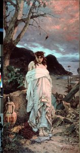 ""Medusa"" Representasjon av en av Gorgonene med et hypnotisk blikk - Maleri av Pavel Alexandrovich Svedomsky (1849-1904) 1882 State Tretyakov Gallery, Moskva