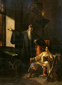 Ivan den grusomme og presten Silvester under brannen i Moskva i 1547