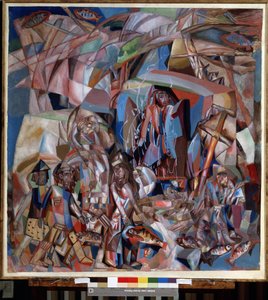 ""Fiskebåten"" (En fiskebåt) Maleri av Pavel Nikolayevich Filonov (1883-1941) 1913-1914 Statens russiske museum, St. Petersburg av Pawel Nikolajewitsch Filonow