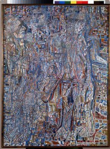 ""Karakterer"" (mennesker) Maleri av Pavel Nikolayevich Filonov (1883-1941) 1930 Statens russiske museum, St. Petersburg
