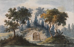 General Washingtons grav ved Mount Vernon Kopi etter gravering i The Port Folio..., 1811-ca.1813.