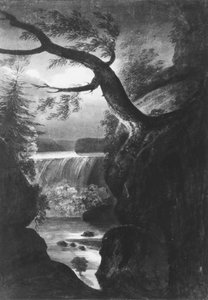 Niagara Falls—Canadian Side by Moonlight, 1811-ca. 1813.