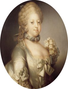 Portrett av Caroline Matilda av Storbritannia 1751-1775, dronning av Danmark, ca 1767.