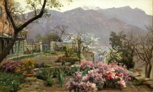 Blomsterhage nær Bellagio av Peder Monsted