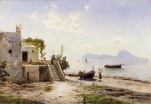 Fra Sorrento, mot Capri av Peder Monsted