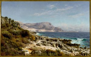 Kyst nær Monte Carlo av Peder Monsted