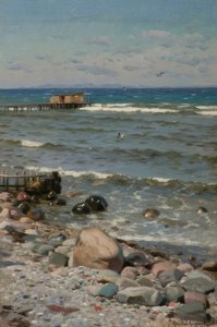 P.Mönsted, Am Strand av Peder Monsted