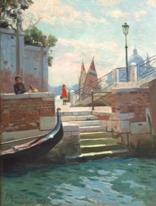 P.Mönsted, sommerdag i Venezia av Peder Monsted