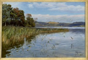 Sommerdag ved sjøen av Peder Monsted