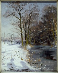 Solrik vinterdag av Peder Monsted