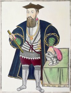 Portrett av Vasco de Gama (gouache på papir)