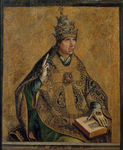 le Pape Gregoire Ier le Grand - Saint Gregory the Great - Berruguete, Pedro (1450-1503) - ca. 1495 - Olje på tre - 85,5x70 - Nasjonalmuseet for kunst i Catalonia, Barcelona av Pedro Berruguete