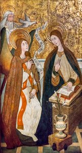 Bebudelsen (olje på tre) av Pedro the Younger Espalargues