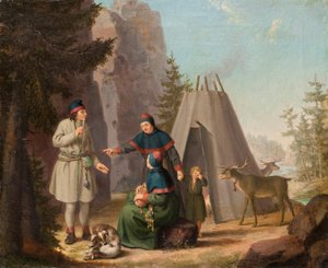 The Costumes of the Lapponians, ca. 1800 (olje på lerret) av Pehr Hilleström