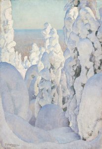 Vinterlandskap i Kinahmi, 1923.