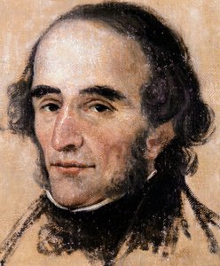 Portrett av Nicolo Paganini (1782-1840) italiensk fiolinist og komponist. Maleri av Pelagius Palagi (1775-1860). Genova, museum for moderne kunst.