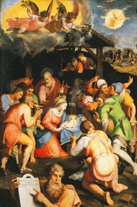 Tilbedelse av hyrdene, av Pellegrino Tibaldi (1541-1583)