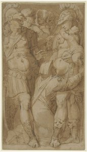 Alexander benåder Darius' familie av Pellegrino Tibaldi