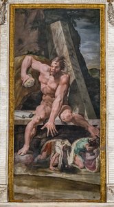 Følgesvenner av Ulysses rømmer fra Polyphemus, detalj fra Room of Polyphemus