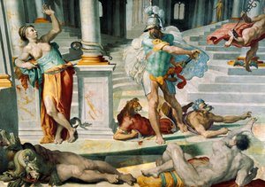 Ulysses and the Sorceress Circe, av Pellegrino Tibaldi, ca. 1550, fersk