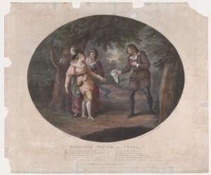 Rosalind, Oliver og Celia Shakespeare, As You Like It, Act 4, Scene 6, 1791., 1791.