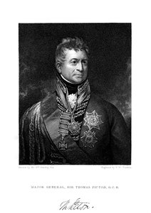 Sir Thomas Picton , britisk soldat, 1800-tallet.