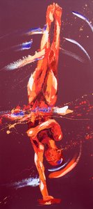 Gymnast Six, 2011 (olje på lerret) av Penny Warden