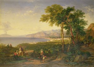 The Bay of Salerno, ca. 1820-30 (olje på lerret)